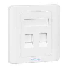 Vention 2 Port Keystone RJ-45 Jack Wall Plate (VEN-IFBW0)