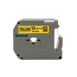 Brother M-K631 12mm Black on Yellow tape