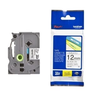 Brother TZE-231 12mm Black on White Label tape