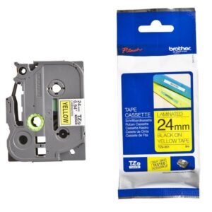 Brother TZe-651 24mm Black on Yellow Label Tape