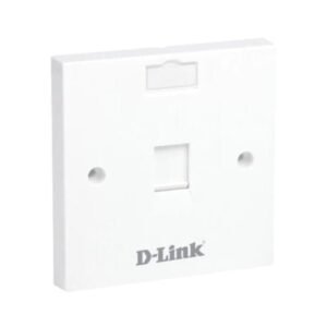 D-Link Single Faceplate with Shutter & ID Plate – 86*86 mm – White Colour – Square