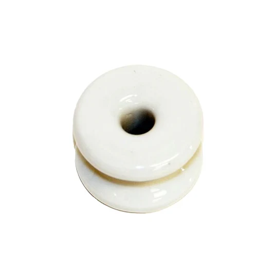 Bobbin Reel Insulator – Porcelain Off-White High-Voltage Ceramic Insulator for Electrical and Fencing Applications