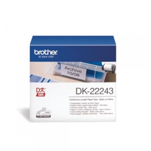 Brother DK-22243 Black on White Label Tape
