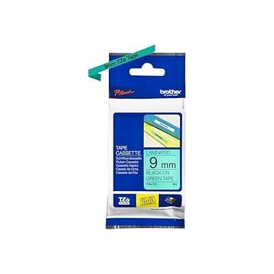Brother TZe-721 9mm Black on Green Label Printer Tape