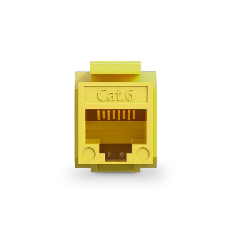 Cat6 UTP 180° Punch Down Keystone Jack – Yellow in nairobi