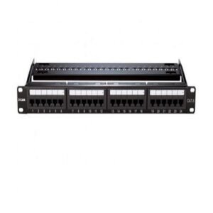 D-Link 24-Port Cat6 Unshielded Fully Loaded Punch Down Patch Panel – Keystone Type – 1U – Black
