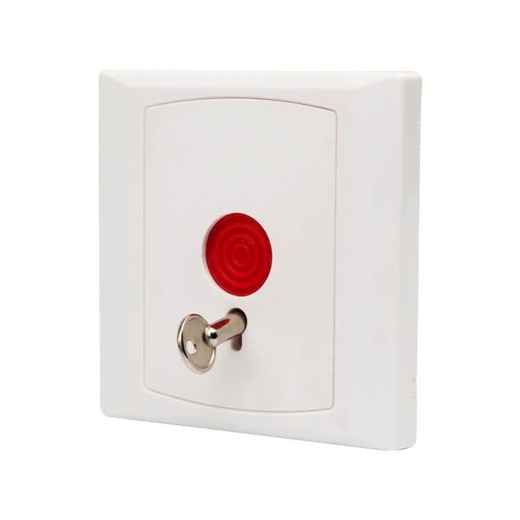 Fixed Panic Button Alarm with Key – Wired and Wireless Compatible