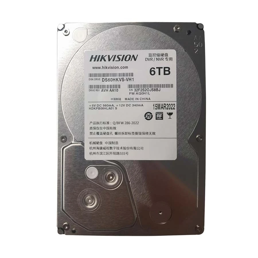 Hikvision – 6TB 3.5″ SATA Surveillance Hard Disk-DS60HKVS-VX1