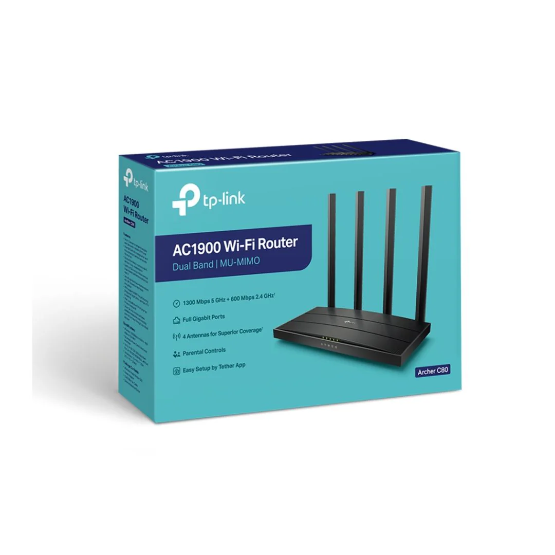 TP-Link Archer C80 AC1900 Wireless MU-MIMO Dual-Band Router