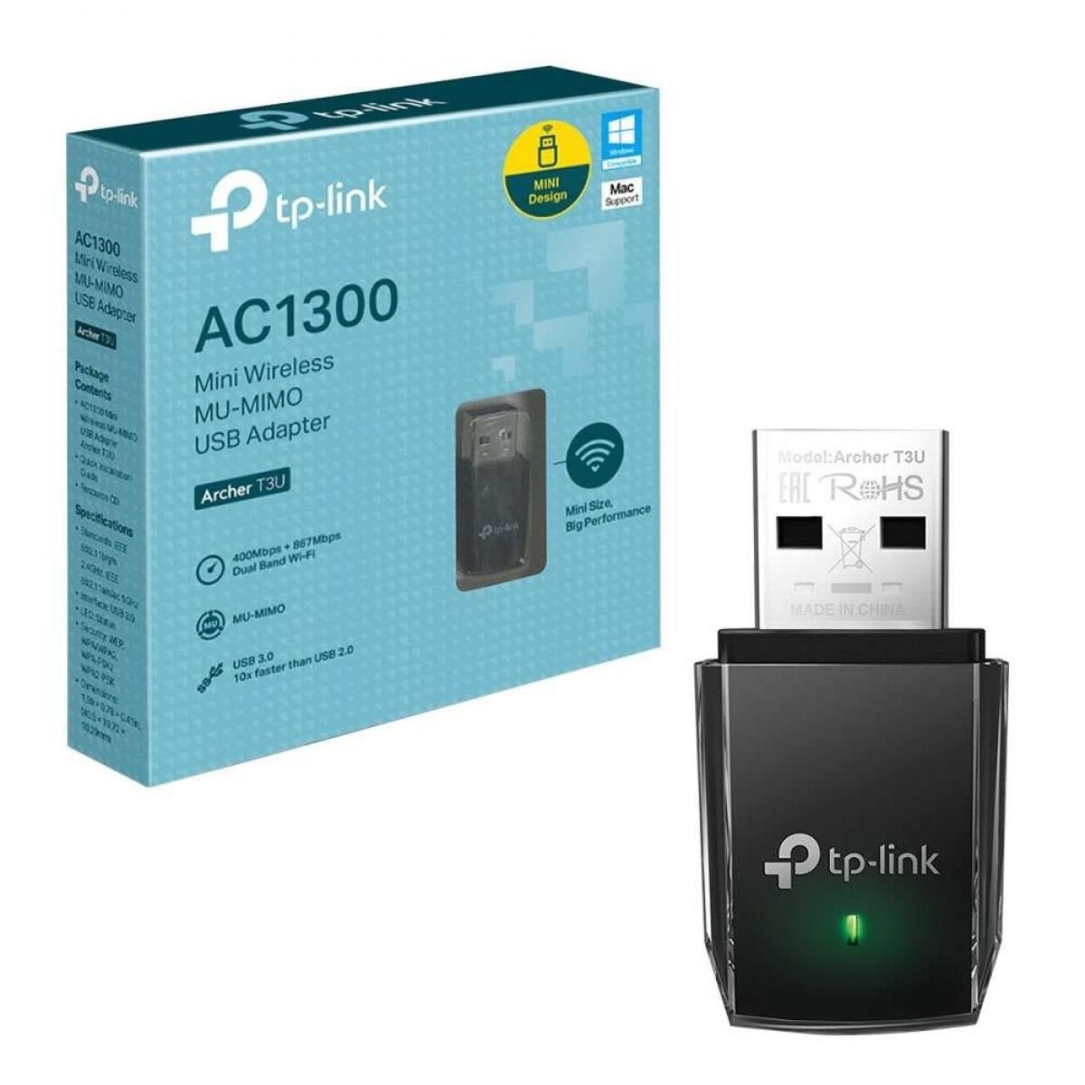 Buy TP-Link Archer TL-T3U AC1300 Wireless Dual Band USB 3.0 Adapter