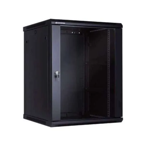 12U Data Cabinet 600x600mm Wall Mount Network Cabinet with Glass Door and Fan