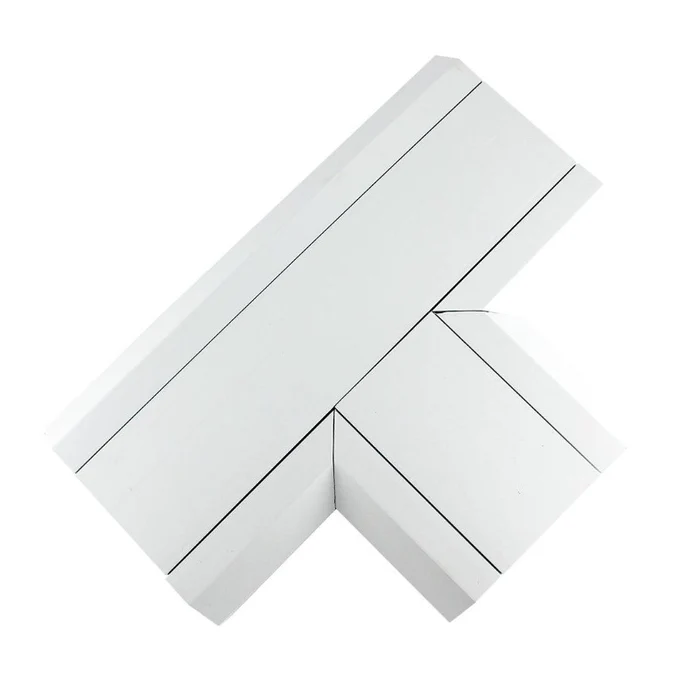 Compartment PVC 'T' Trunking Connector – 170mm x 50mm – White