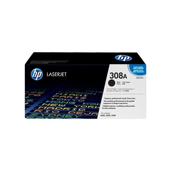 HP 308A Black Original LaserJet Toner Cartridge (Q2670A)