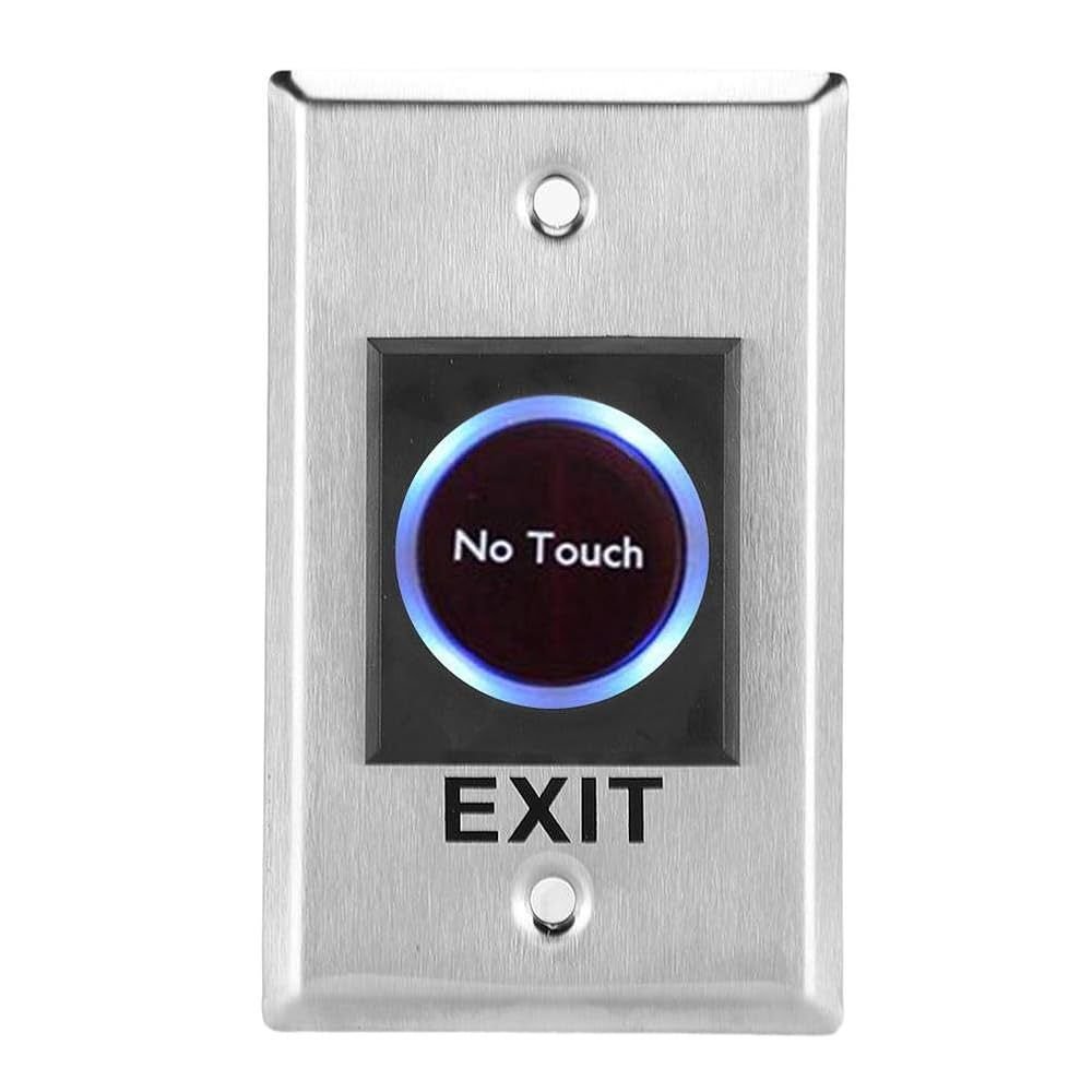Infrared Sensor No Touch Exit Button – Slim Stainless Steel Touchless Access Control Switch