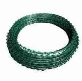PVC Coated Razor Wire Fences (Green Color)