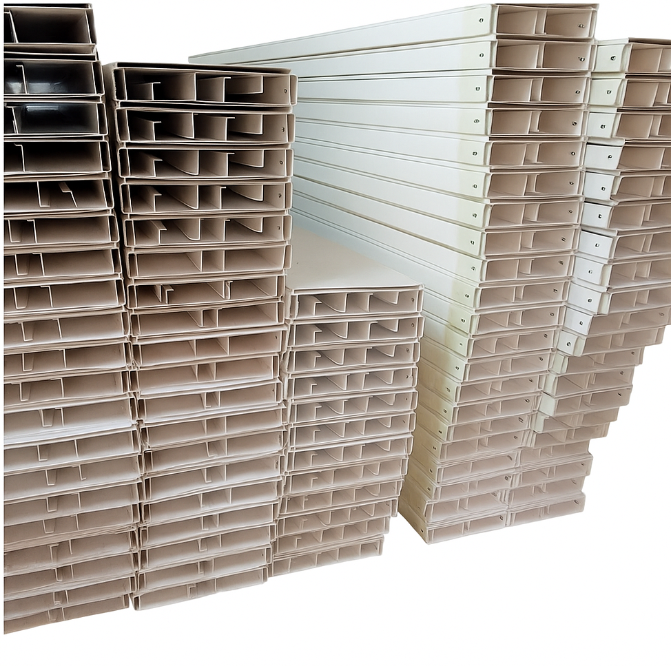 50 mm x 250 mm x 2440 mm Metal Trunking – Powder Coated