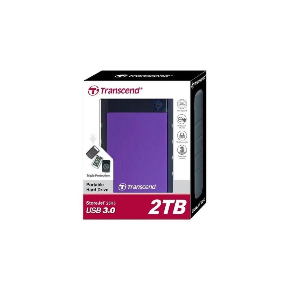Transcend External HDD 2TB – Purple – TS2TSJ25H3P