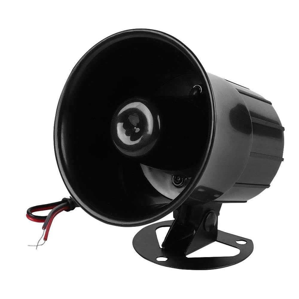Wired Alarm Siren Horn 15W DC 6 to 12V – Loud 120dB Electronic Security Siren